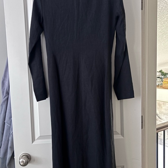 Zara Charcoal Long Sleeve Maxi Dress - Picture 2 of 4